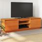 Preview: ARDEBO.de - TV-Schrank Wachsbraun 140x35x40 cm Massivholz Kiefer