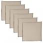 Preview: Garten-Sitzkissen 6 Stk. Taupe 45x45x2 cm Quadratisch