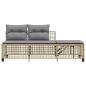 Preview: 3-tlg. Garten-Ecksofa-Set mit Kissen Beige Poly Rattan