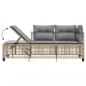 Preview: 3-tlg. Garten-Ecksofa-Set mit Kissen Beige Poly Rattan