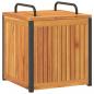 Preview: Gartenbox 45x45x45/53 cm Massivholz Akazie und Stahl