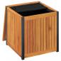 Preview: Gartenbox 45x45x45/53 cm Massivholz Akazie und Stahl