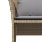 Preview: Gartenstuhl mit Fußhocker Beige Poly Rattan