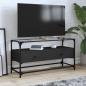 Preview: ARDEBO.de - TV-Schrank mit Glasplatte Schwarz 98x35x51 cm Holzwerkstoff