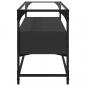 Preview: TV-Schrank mit Glasplatte Schwarz 98x35x51 cm Holzwerkstoff