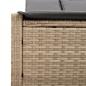 Preview: Doppel-Sonnenliege mit Auflagen Beige Poly Rattan