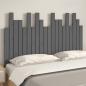 Preview: Wand-Kopfteil Grau 127,5x3x80 cm Massivholz Kiefer