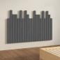 Preview: Wand-Kopfteil Grau 127,5x3x80 cm Massivholz Kiefer