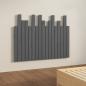 Preview: Wand-Kopfteil Grau 108x3x80 cm Massivholz Kiefer