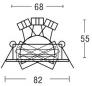 Preview: Brumberg TIRREL-R NV-Einbaustrahler, GX5,3/50W, alu matt (0063.25)