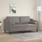 Preview: ARDEBO.de - 2-Sitzer-Sofa mit Zierkissen Taupe 140 cm Stoff