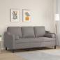 Preview: ARDEBO.de - 3-Sitzer-Sofa mit Zierkissen Taupe 180 cm Stoff