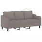 Preview: 3-Sitzer-Sofa mit Zierkissen Taupe 180 cm Stoff