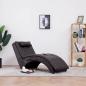 Preview: ARDEBO.de - Massage Chaiselongue mit Kissen Braun Kunstleder