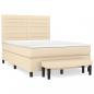 Preview: Boxspringbett mit Matratze Creme 140x190 cm Stoff