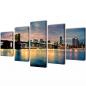 Preview: ARDEBO.de - Bilder Dekoration Set Brooklyn Bridge Seeblick 200 x 100 cm