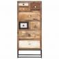 Preview: Highboard mit Schubladen 45x30x105 cm Altholz Massiv