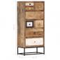 Preview: Highboard mit Schubladen 45x30x105 cm Altholz Massiv