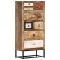 Preview: Highboard mit Schubladen 45x30x105 cm Altholz Massiv