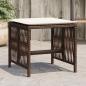 Preview: ARDEBO.de - Gartenhocker mit Kissen 4 Stk. Braun 41x41x36 cm Poly Rattan