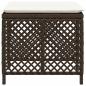 Preview: Gartenhocker mit Kissen 4 Stk. Braun 41x41x36 cm Poly Rattan