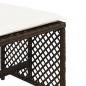 Preview: Gartenhocker mit Kissen 4 Stk. Braun 41x41x36 cm Poly Rattan