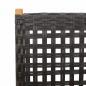 Preview: 7-tlg. Garten-Essgruppe Poly Rattan und Massivholz Schwarz