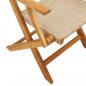 Preview: 3-tlg. Bistro-Set Beige Poly Rattan und Massivholz