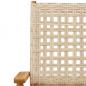 Preview: 3-tlg. Bistro-Set Beige Poly Rattan und Massivholz