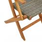 Preview: 7-tlg. Garten-Essgruppe Poly Rattan und Massivholz Grau 