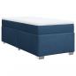 Preview: Boxspringbett mit Matratze Blau 90x190 cm Stoff