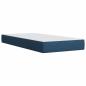 Preview: Boxspringbett mit Matratze Blau 90x190 cm Stoff