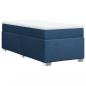 Preview: Boxspringbett mit Matratze Blau 90x190 cm Stoff