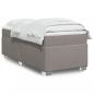 Preview: ARDEBO.de - Boxspringbett mit Matratze Taupe 90x190 cm Stoff