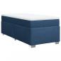 Preview: Boxspringbett mit Matratze Blau 100x200 cm Stoff