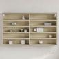 Preview: ARDEBO.de - Vitrinenschrank Sonoma-Eiche 100x15x58 cm Holzwerkstoff