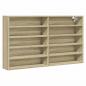 Preview: Vitrinenschrank Sonoma-Eiche 100x15x58 cm Holzwerkstoff