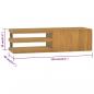 Preview: Wand-Badschrank 110x40x30 cm Massivholz Teak