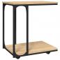 Preview: Beistelltisch mit Rollen Sonoma 50x35x55,5 cm Holzwerkstoff