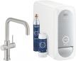 Preview: ARDEBO.de GROHE Blue Home Starter Kit, U-Auslauf, bis 150° schwenkbar, Bluetooth/WIFI, supersteel (31456DC1)