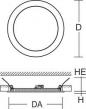 Preview: RZB Toledo Flat Round A+ Einbau-Downlight, LED, 9W, IP 40, weiß (901452.002.1)