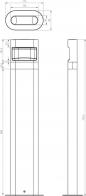 Preview: Theben theLeda D B plus AL LED-Pollerleuchte mit Bewegungsmelder, PIR; 8,5 Watt, 760 lm (1020906)