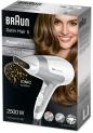 Preview: Braun Satin Hair 5 PowerPerfection HD 580 Haartrockner, 2500 W, Ionen-Funktion, Styling-Düse, weiß/silber