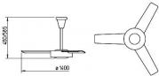 Preview: Helios DVW140 Deckenventilator, Metall, weiß (8649)