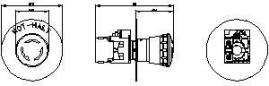 Preview: Siemens 3SU1100-1HB20-1CH0 Not-Halt-Pilzdrucktaster, rot (3SU11001HB201CH0)