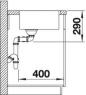 Preview: Blanco Andano 400/400-IF Edelstahlspüle ohne Ablauffernbedienung, Edelstahl Seidenglanz (522985)