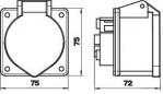 Preview: Bettermann CEE-16A CEE Steckdose, 16 A, 400 V