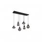 Preview: ARDEBO.de Trio Lumina Pendelleuchte, 40W, 6 x E14, schwarz-chrom (317000632)