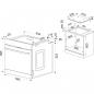 Preview: Amica EHIX 933 133 S EEK: A Einbauherd-Set mit Glaskeramikkochfeld, 62 L, SteamClean, Umluft, CoolDoor3, 9 Backfunktionen, edelstahl