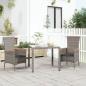 Preview: ARDEBO.de - Gartenstühle mit Kissen 2 Stk. Poly Rattan Grau